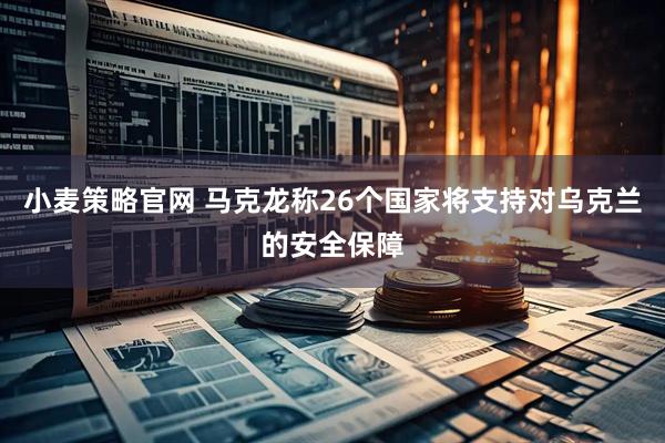 小麦策略官网 马克龙称26个国家将支持对乌克兰的安全保障